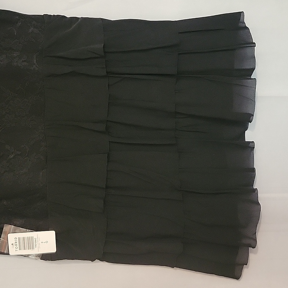 Women's Torrid Black Lace Babydoll Top NWT Sz 0 L 12 - Picture 7 of 11